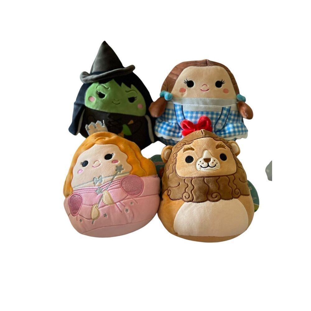 New Squishmallow The Wizard of Oz 85th Anniversary Plush Stuffed Animal Set Of 4